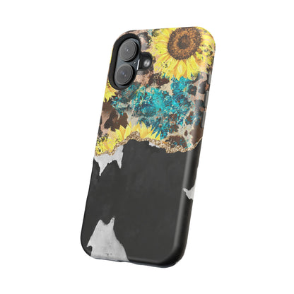 Rustic Sunflower Leopard Glam - MagSafe iPhone Series Case