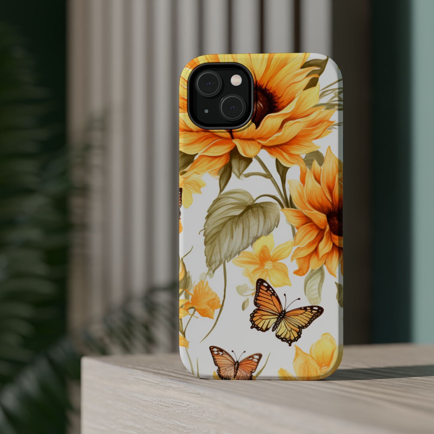 Sunflower & Butterfly Bliss - MagSafe iPhone Series Case