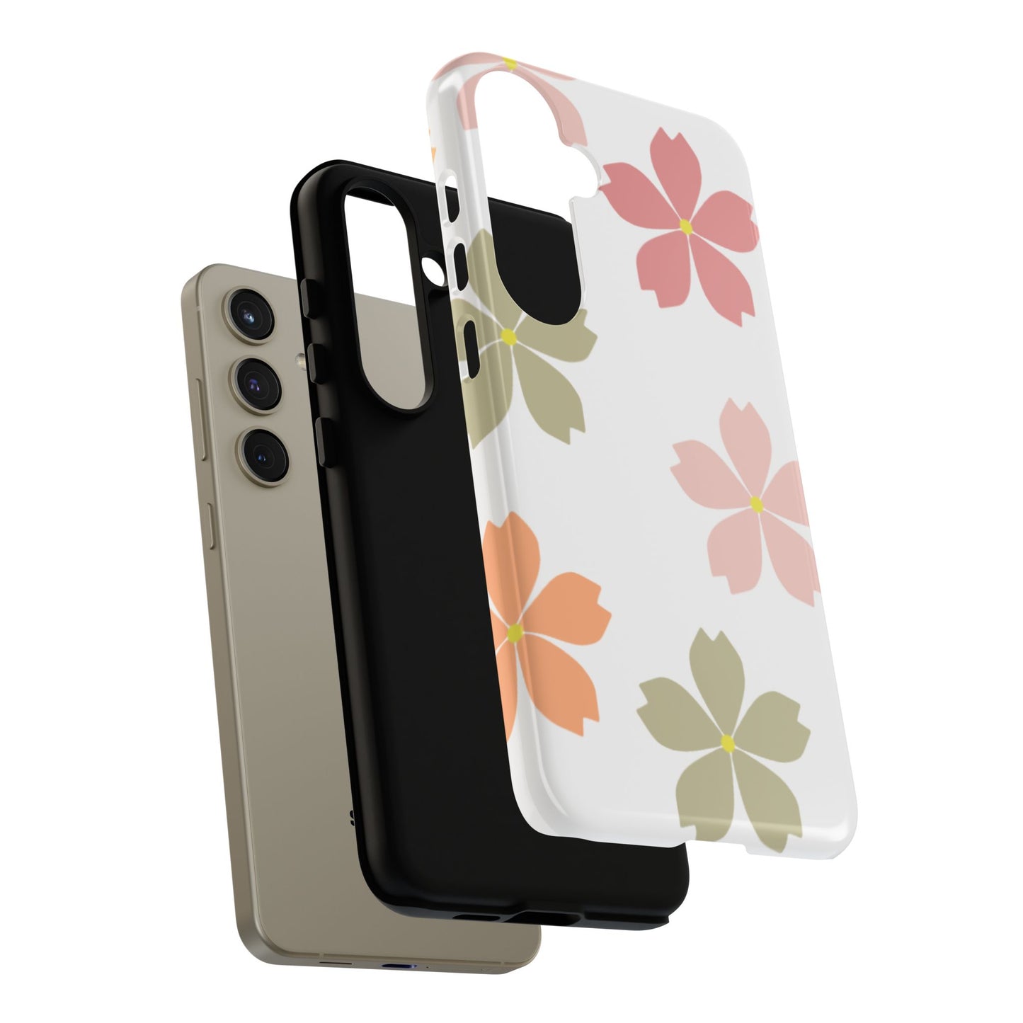 Pastel Sakura Blossom Tough Samsung Galaxy Case – Durable Design with Soft Matte Finish