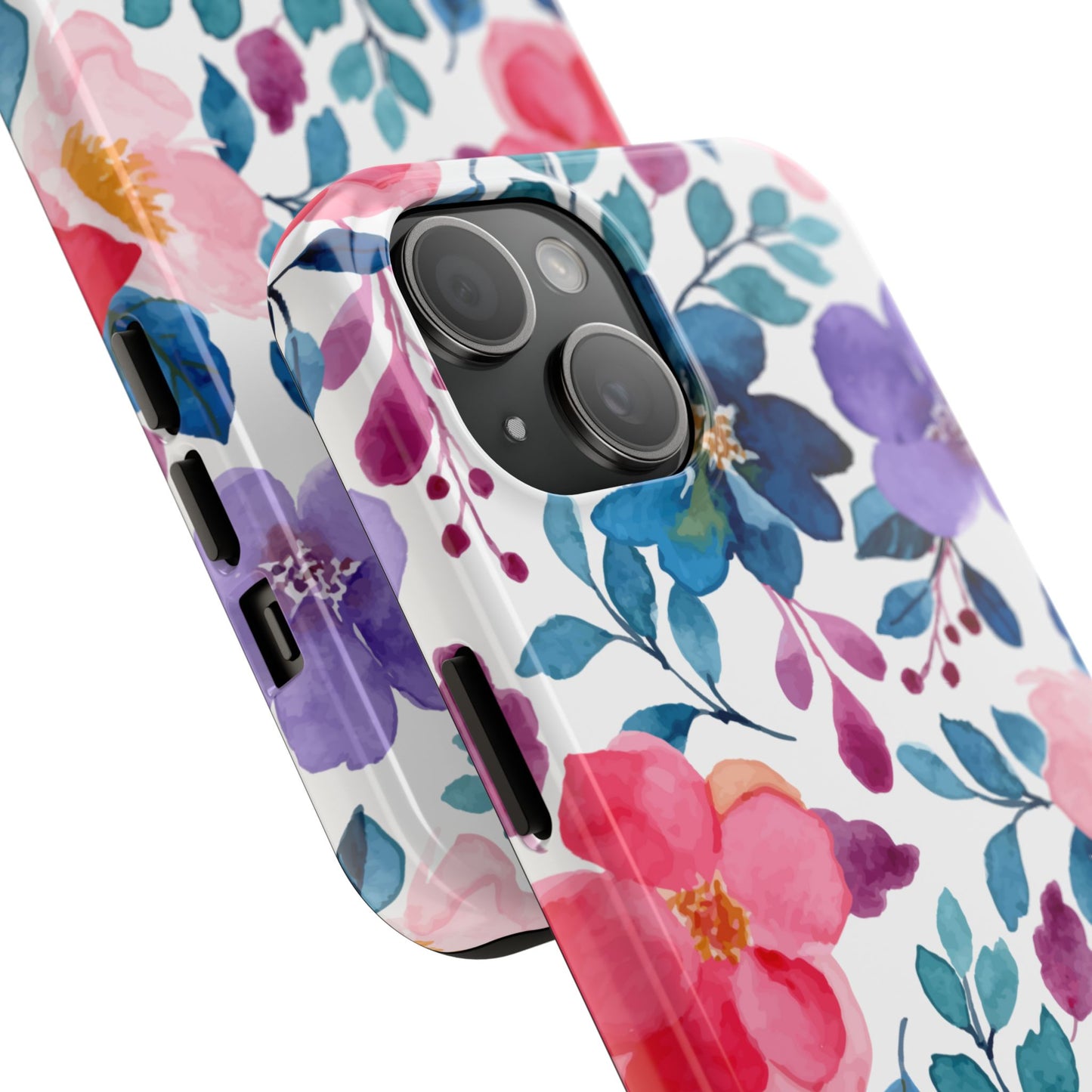 Mystic Bloom – iPhone Case with Elegant Watercolor Floral Design