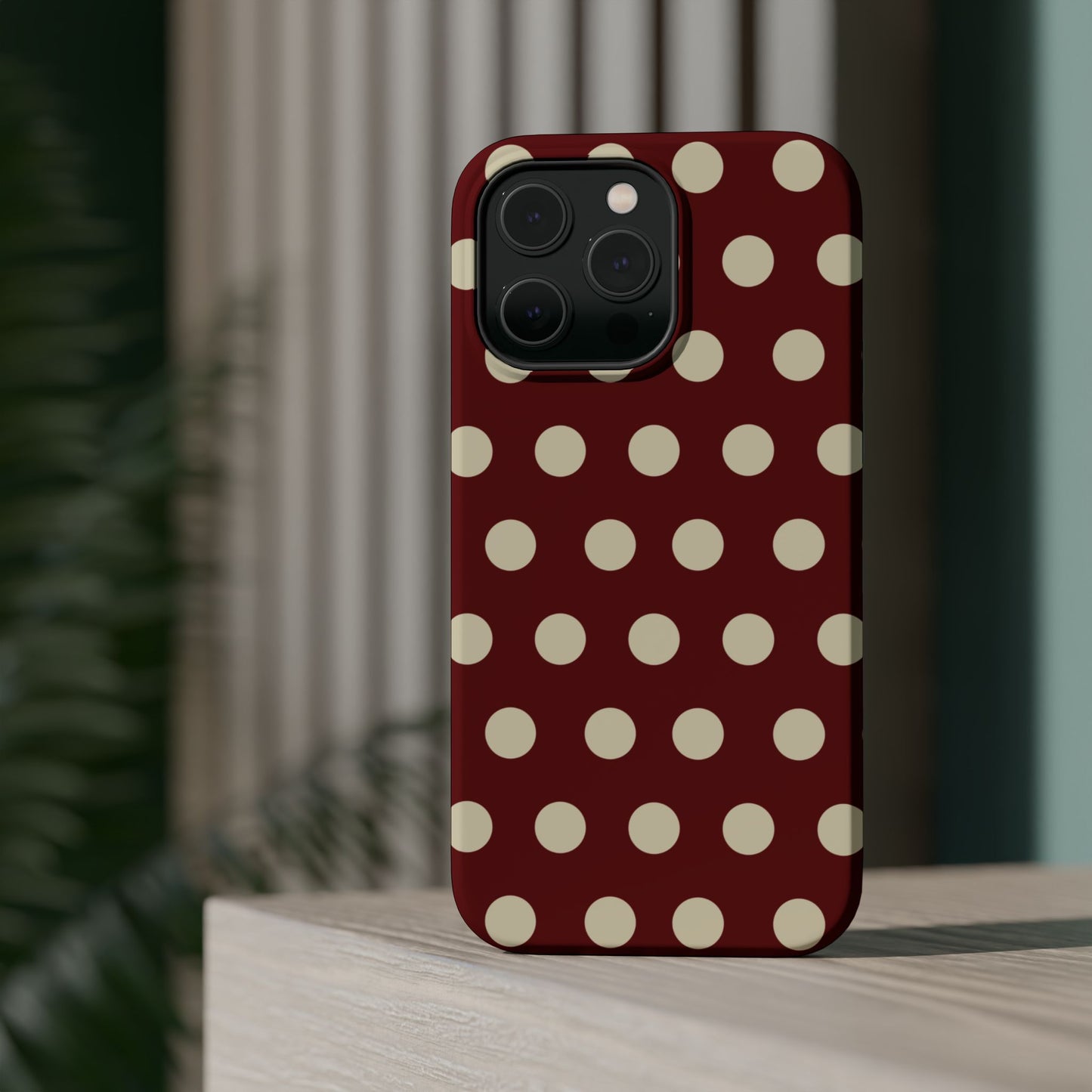 Classic Red & Cream Polka Dots - MagSafe iPhone Case