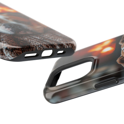 Cozy Bulldog MagSafe Case – Fireside-Inspired Protective Cover