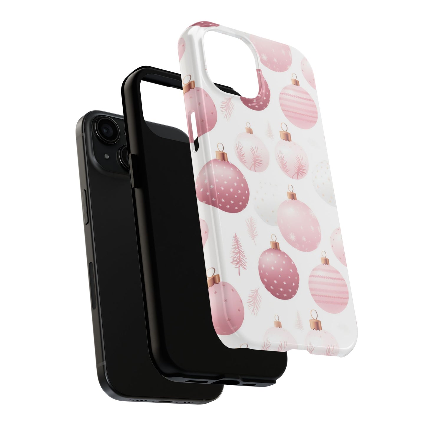 iPhone Case: Merry in Pink – Christmas Balls