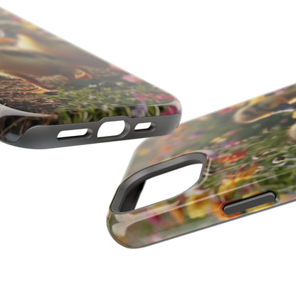 Charming Ducklings in Floral Garden - MagSafe iPhone Case