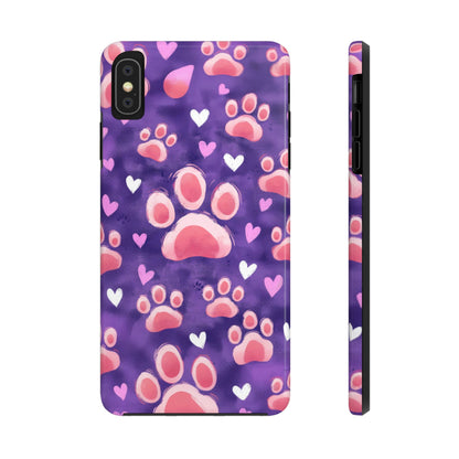 Bold Paw Print iPhone Case - Vibrant Pet-Themed Protective Cover