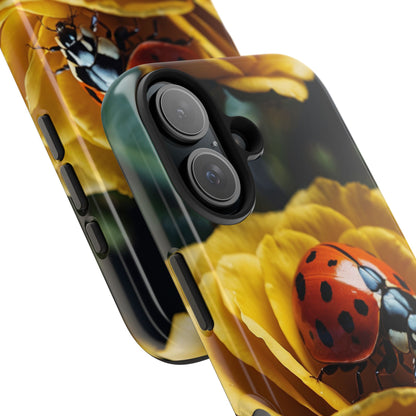 iPhone Case: Ladybug on Yellow Petals