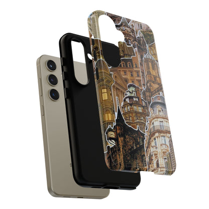 Vintage Architectural Collage Samsung Galaxy Case – Tough Dual-Layer Protection with Matte Finish