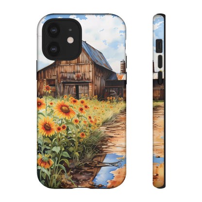 Sunflower iPhone Case  Rustic Farm Style