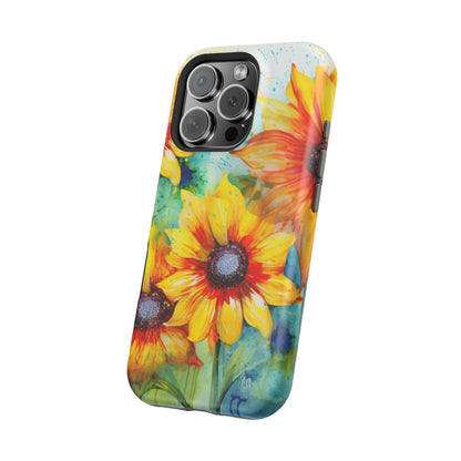 Watercolor Sunflower Splash - MagSafe iPhone Series Case