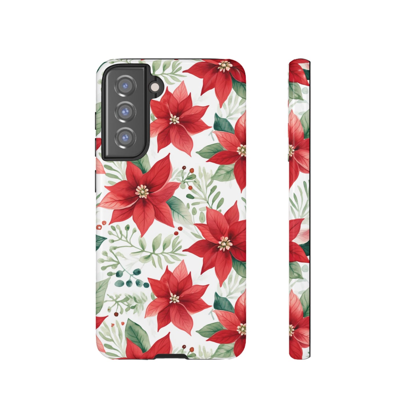 Festive Poinsettia Holiday Pattern – Samsung Galaxy Series Case