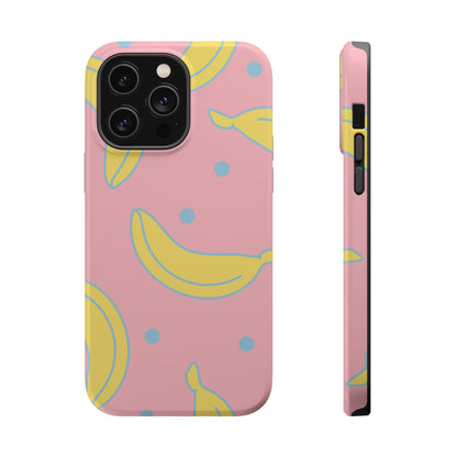 Pink Banana Pop MagSafe iPhone Case – Cute Pastel Design with Fun Retro Vibe