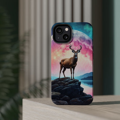 Vibrant Stag in Bloom – MagSafe iPhone Case