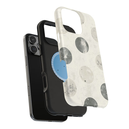 Vintage Polka Dot MagSafe iPhone Case - Neutral Retro Protective Cover