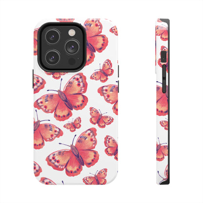 Coral Butterfly iPhone Case – Slim, Protective Design with Bold Watercolor Print