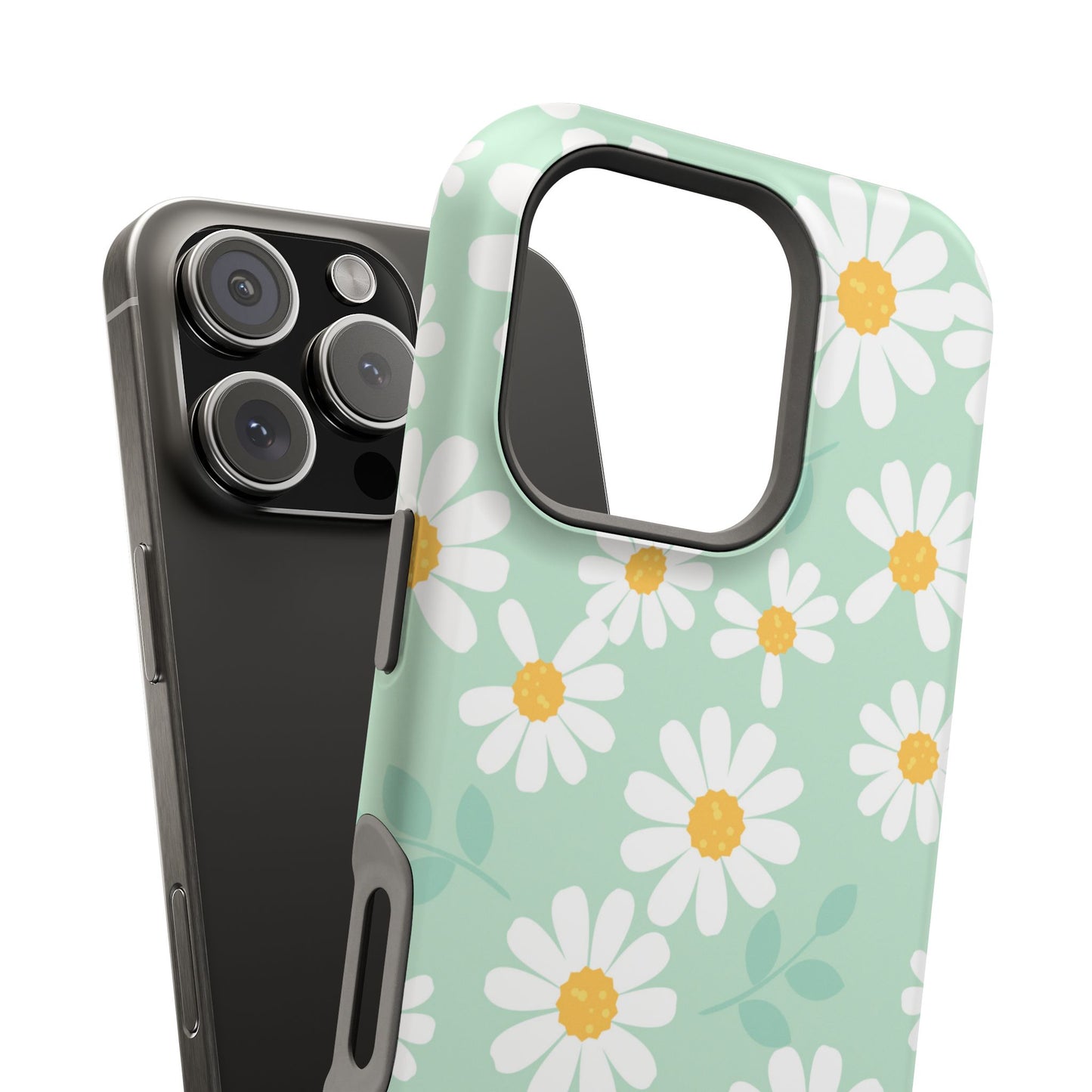 Charming Daisy Floral Tough MagSafe iPhone Case – Spring Pastel Design, Shockproof & Slim