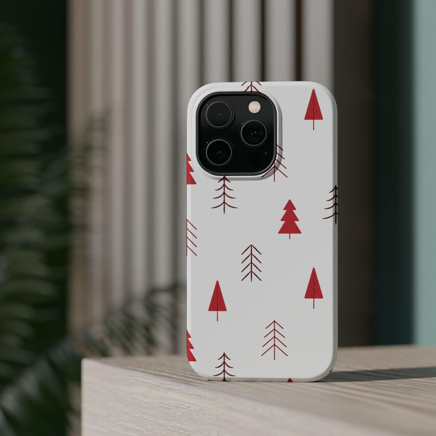 Scandi Red Pine Trees - MagSafe iPhone Series Case