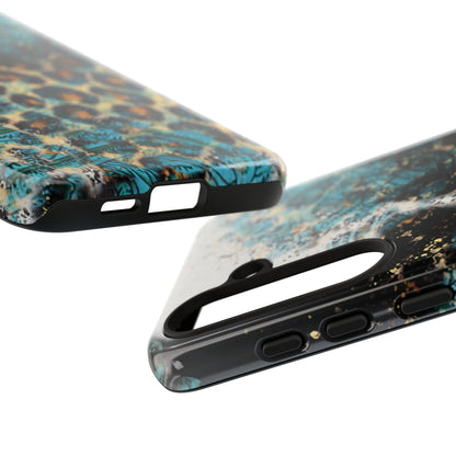 Turquoise Paisley Cowhide Leopard - Samsung Galaxy Series Case