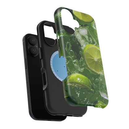 Refreshing Lime Splash MagSafe iPhone Case – Tough Protection, Vivid Dual-Layer Design