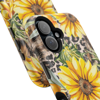 Leopard Sunflower Chic - MagSafe  iPhone Series Case