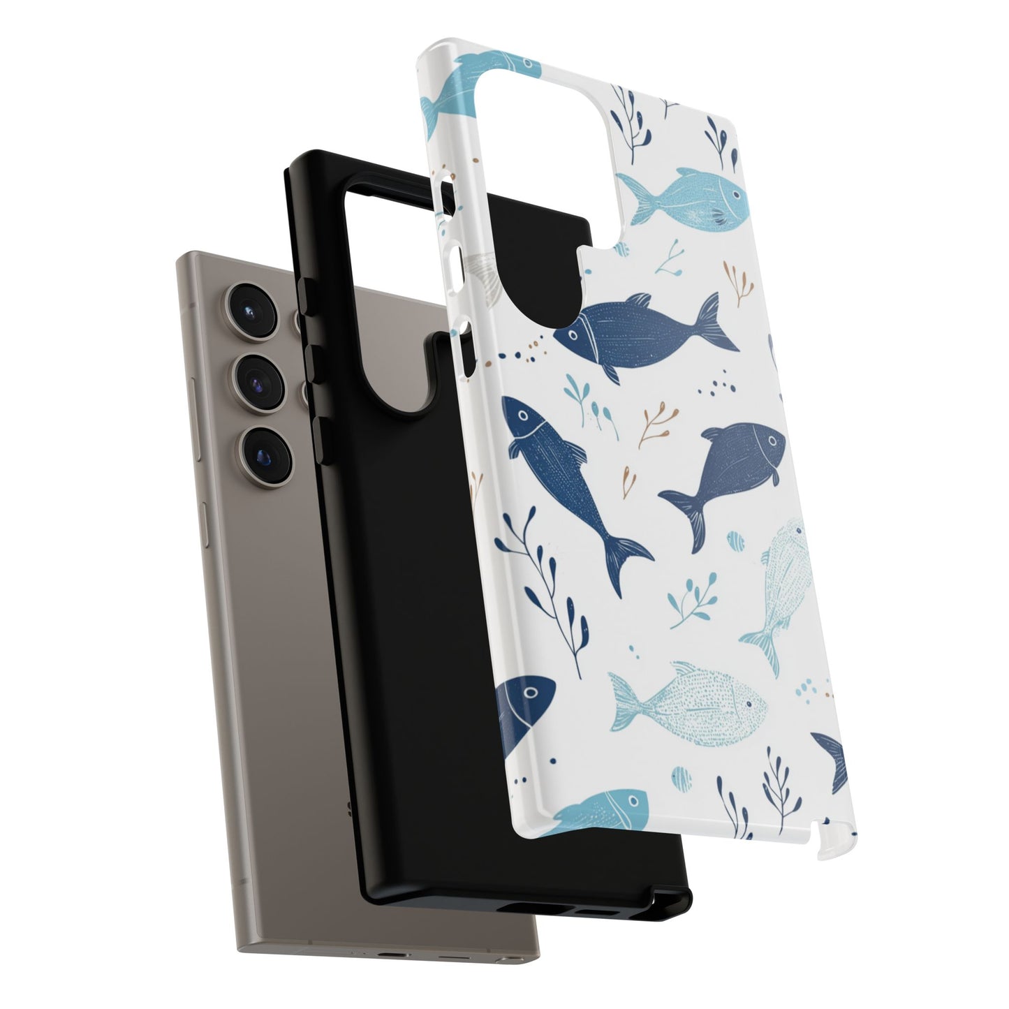 Oceanic Blue Fish Pattern - Samsung Galaxy Series Case