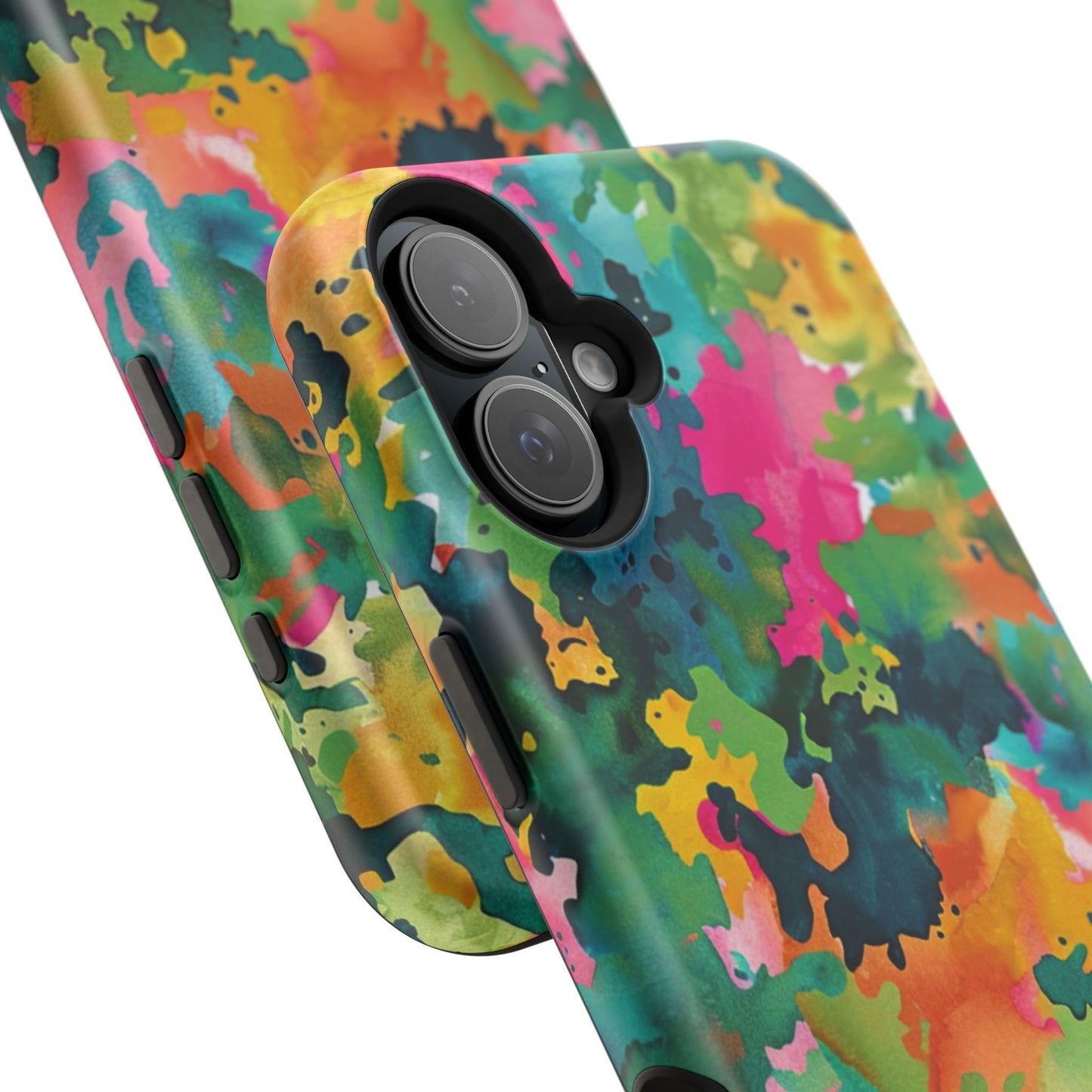 Vibrant Watercolor Splash MagSafe Case – Colorful Abstract Design with MagSafe Compatibility