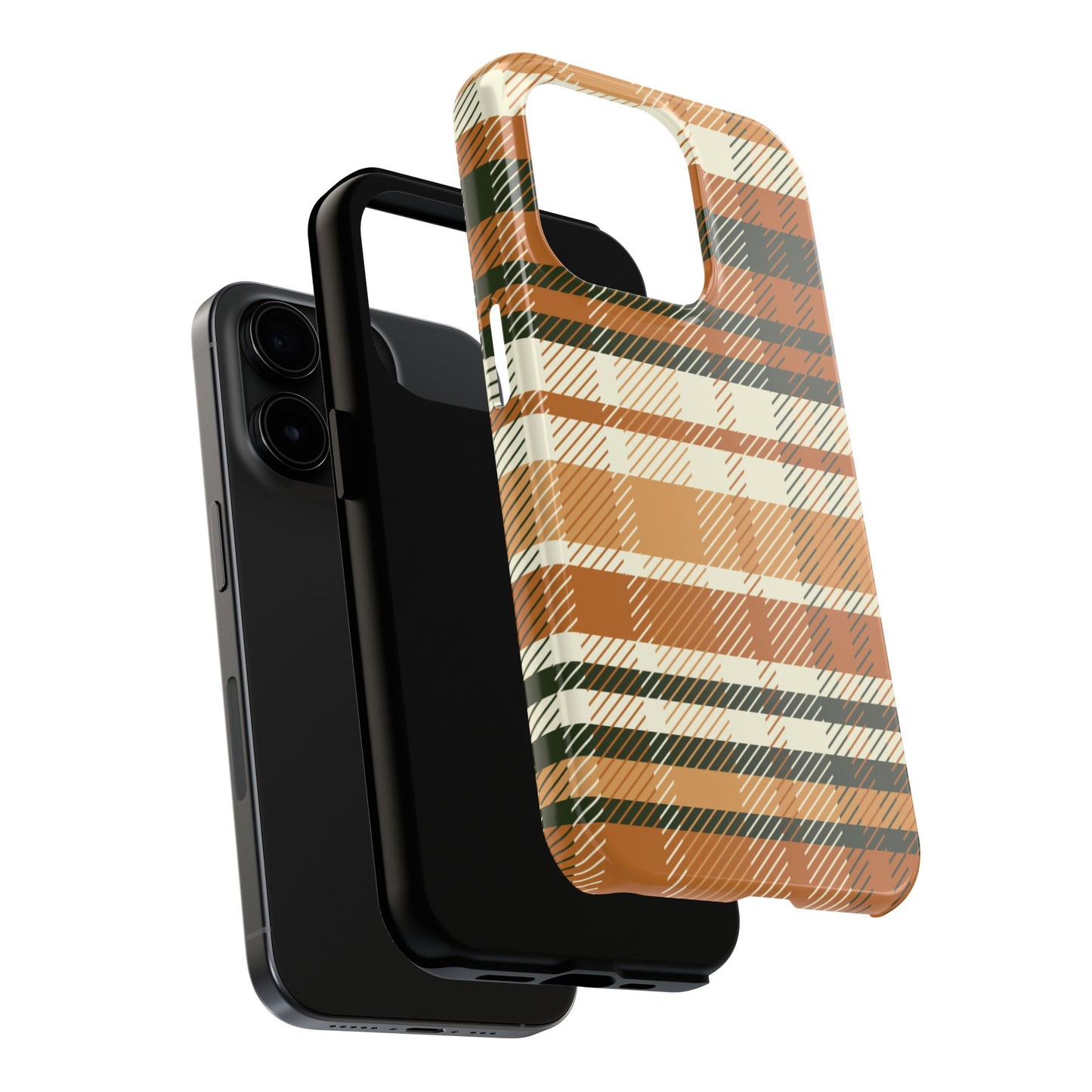 MagSafe Case - Pumpkin Spice Plaid Design