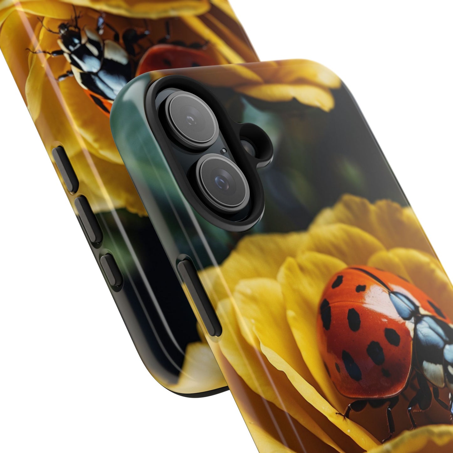 iPhone Case: Ladybug on Yellow Petals