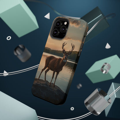 Majestic Stag at Sunset – MagSafe iPhone Case