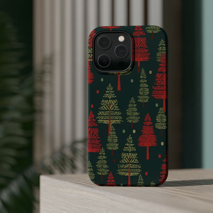 Retro Christmas Trees Pattern -  MagSafe iPhone Series Case