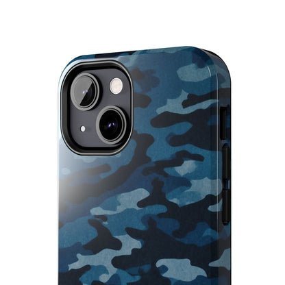 Dark Blue Camouflage – Stylish and Durable iPhone Case for Everyday Use