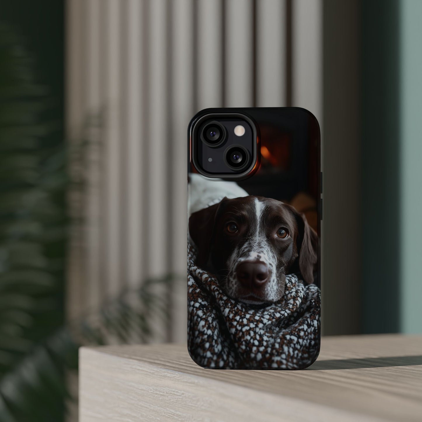 Majestic German Shorthaired Pointer MagSafe iPhone Case – Sunset Prairie Design