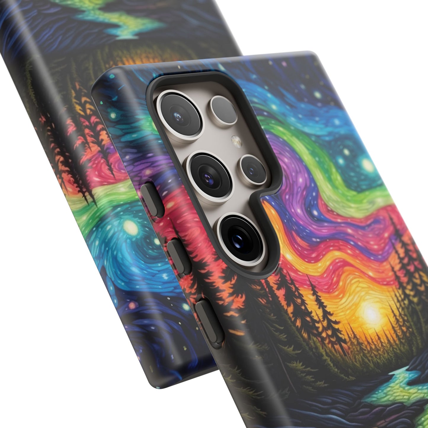 Celestial Nightscape Samsung Galaxy Case – Vibrant River and Starry Sky Design