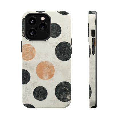 Vintage Polka Dot MagSafe iPhone Case - Retro Abstract Protective Cover