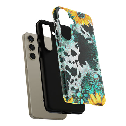 Boho Turquoise Sunflower Lace - Samsung Galaxy Series Case