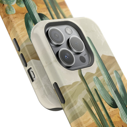 Desert Oasis MagSafe iPhone Case - Embrace the Western Spirit With Cactuses For Your iPhone 15, 14, 13, Pro, Plus, & Pro Max