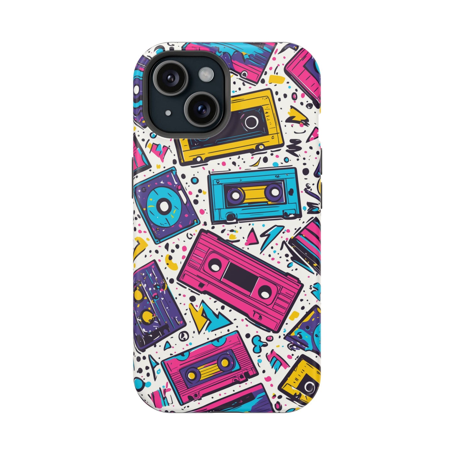 Retro Cassette Vibes Tough MagSafe iPhone Case – Bold 80s Tape Design, Shockproof Protection