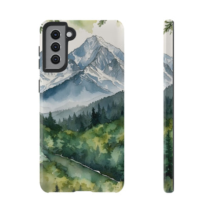 Watercolor Alpine Mountainscape - Samsung Galaxy Case