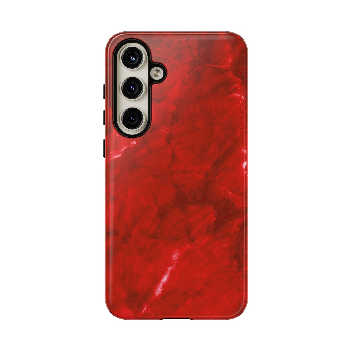 Bold Red Marble Samsung Galaxy Case – Luxe Modern Design with Vibrant Finish