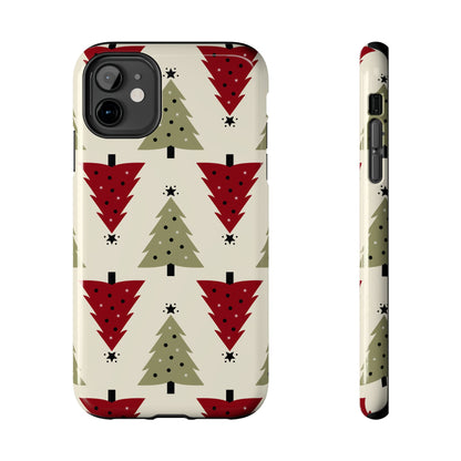 Retro Christmas Trees Pattern - iPhone Series Case