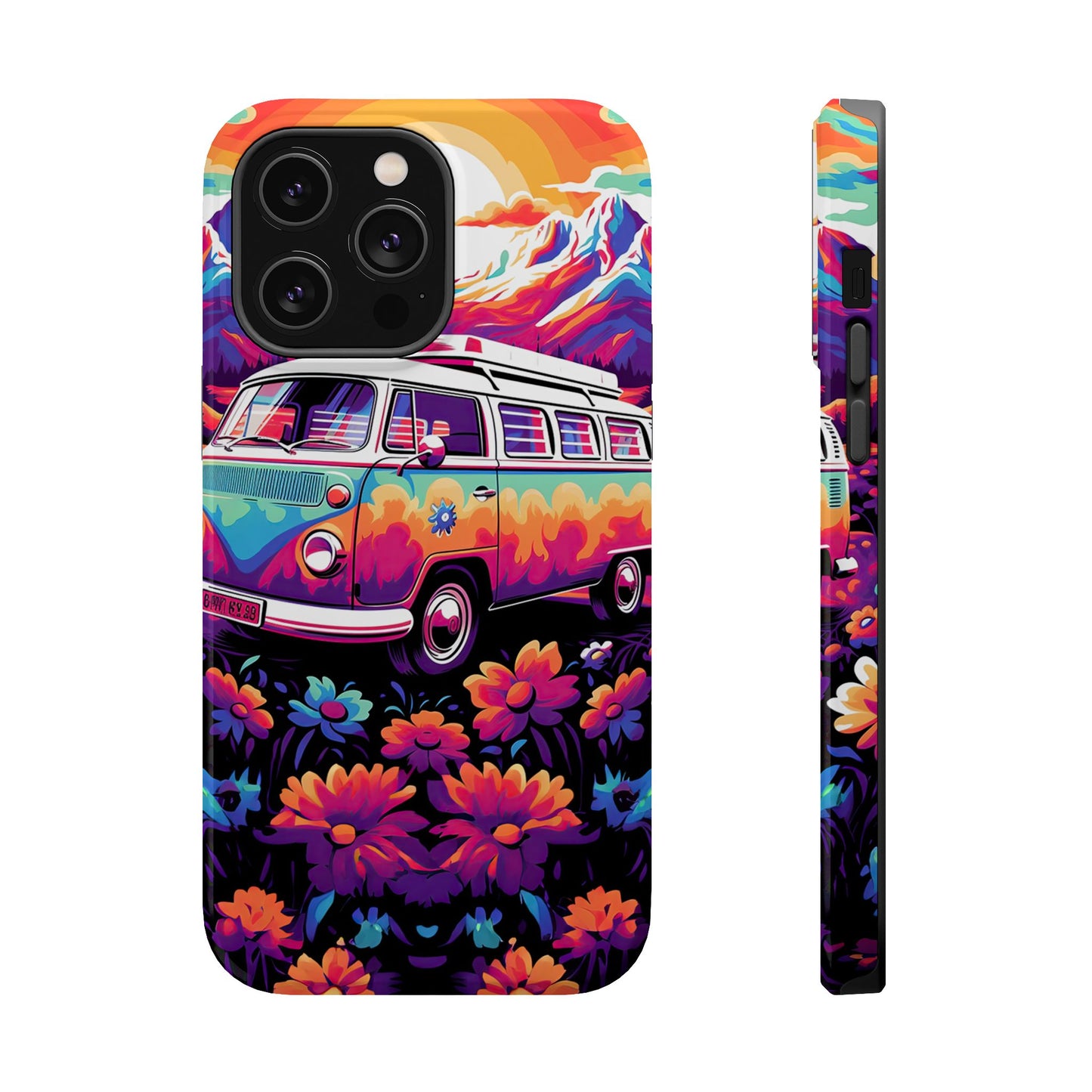 Groovy Floral Sunset Van – MagSafe iPhone Series Case