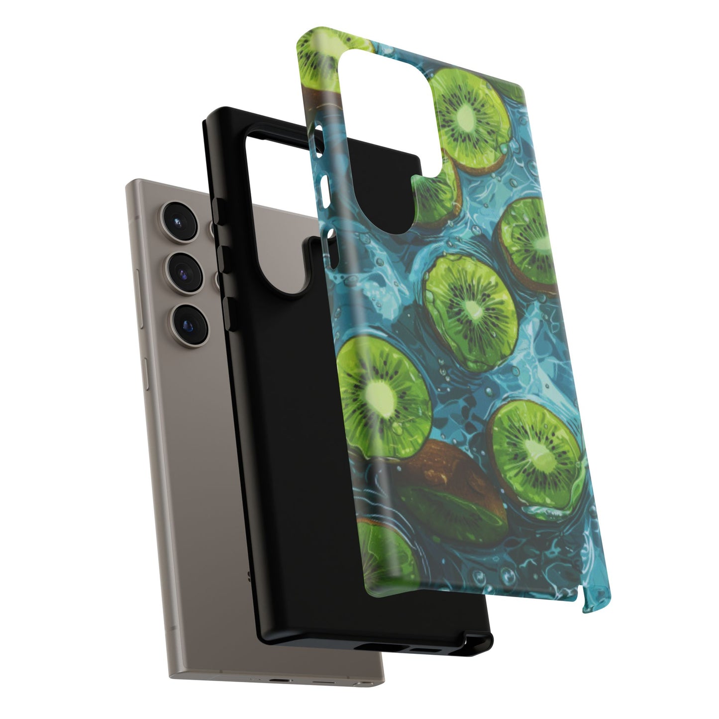 Tropical Kiwi Splash Samsung Galaxy Case – Tough Dual - Layer, Vibrant Summer Design - BOGO Cases