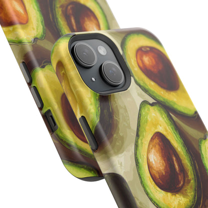 Realistic Avocado MagSafe iPhone Case – Detailed Green Fruit Design, Shockproof Protection