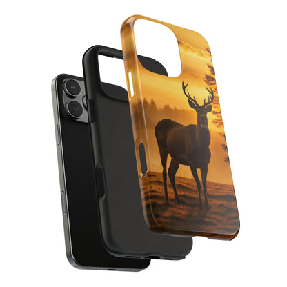 Sunset Majesty: Regal Stag – iPhone Case