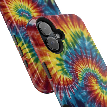 Retro Rainbow Tie-Dye MagSafe Case – Swirl Design