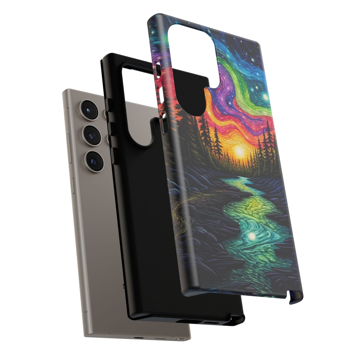 Celestial Nightscape Samsung Galaxy Case – Vibrant River and Starry Sky Design