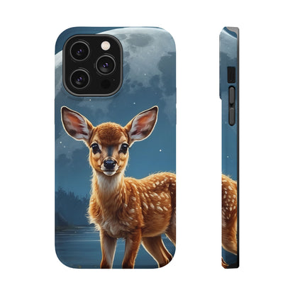 MagSafe-Compatible iPhone Case – Enchanted Fawn Under the Moonlit Sky