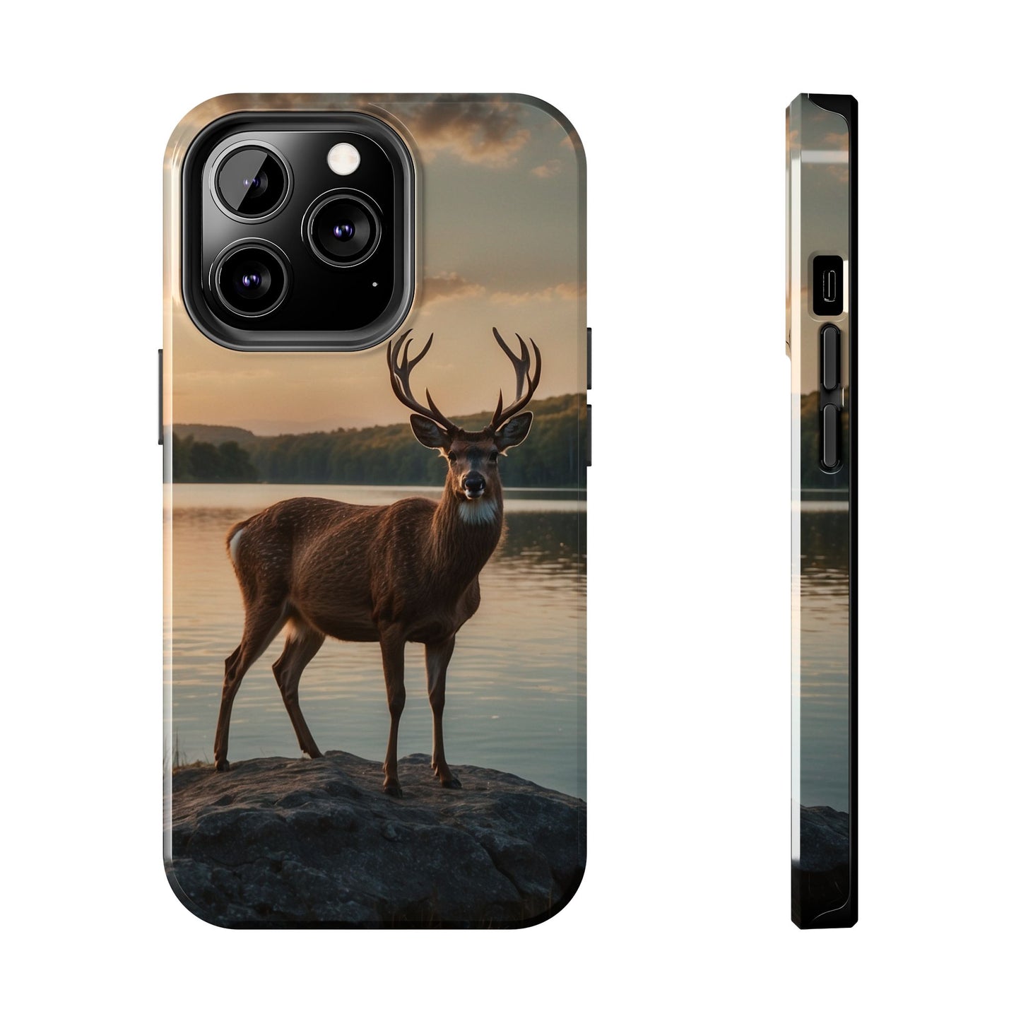 Majestic Stag at Sunset – iPhone Case