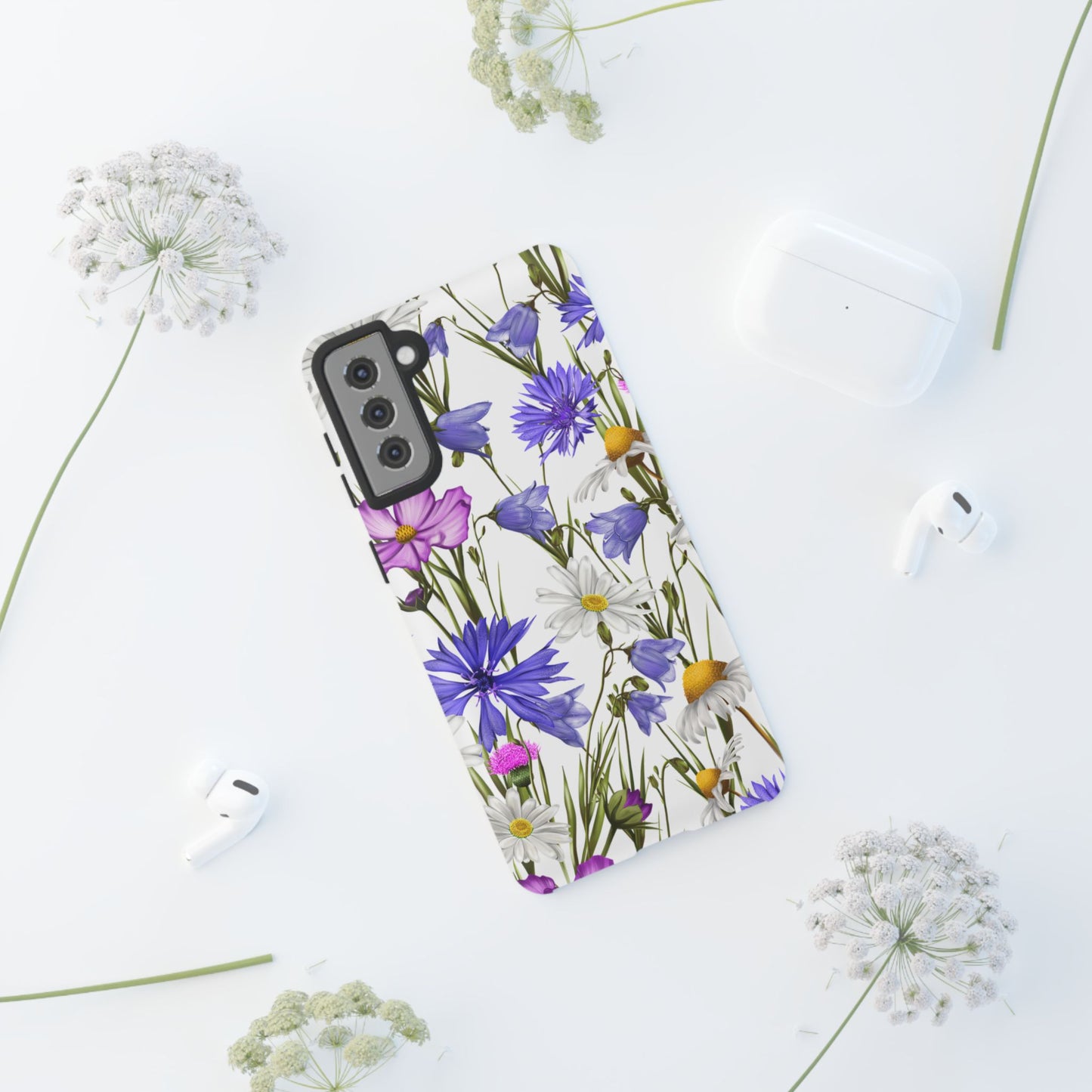 Wildflower Meadow Samsung Galaxy Case – Purple, Blue, and White Floral Design