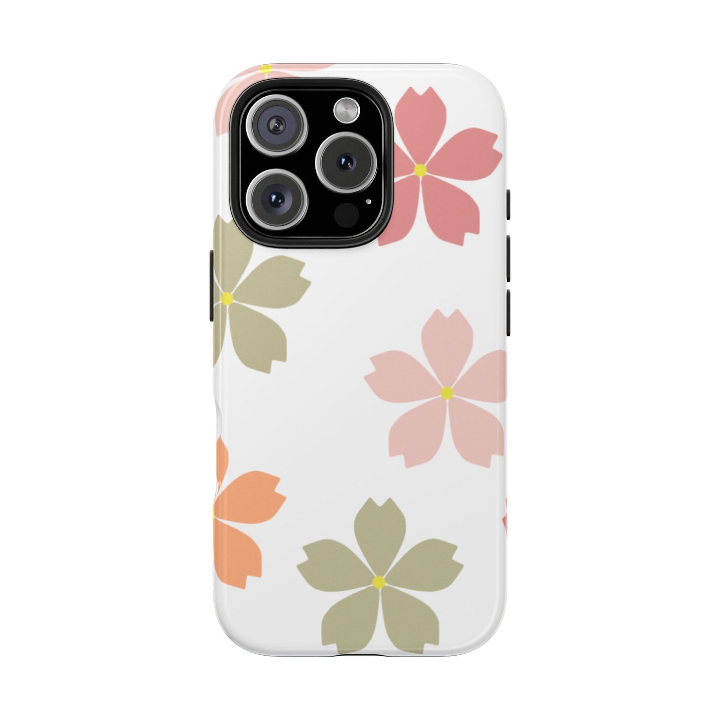 Pastel Sakura Blossom Tough iPhone Case – Durable Design with Soft Matte Finish