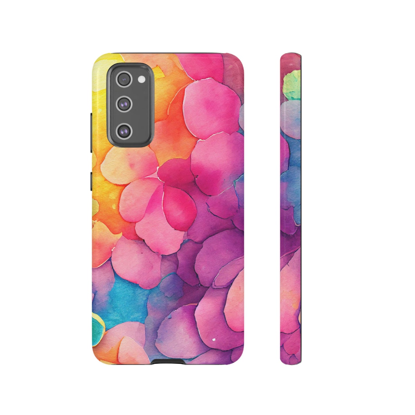 Sunset Petals Watercolor Samsung Galaxy Case – Slim Design, Glossy Finish